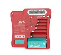 Dlyfull Comprobador de batería LCD universal para pilas AA AAA C D 9 V para CR123A CR2 CRV3 2CR5 CRP2 batería comprobador para pilas de botón de 1,5 V y 3 V, color rojo