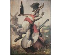 DLZJYIQV Famoso Mural Imagen Arte Impresión En Lienzo Segno del Cabaret Au Lapin Agile di Andre Gill para Decoración de Paredes 60x90cm