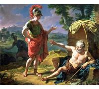 DLZJYIQV Pinturas Famosas Murale Cuadros Lienzo Foto Alejandro y Diógenes de Nicolas Andre Monsiau para la Decoración de la Sala de Estar 60x90cm