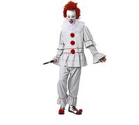 DM Disfraz de Payaso Diabólico/Asesino. Incluye: Camisa, Pantalón y Cuello. Talla Única de adulto.