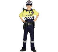 DM Disfraz de Policía Local. Varias tallas de niño y Adulto. Compuesto de Camiseta, pantalón, gorra y cinturón. (Talla 3-4 años)