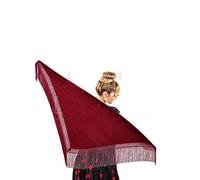 DM Mantoncillo de Manila (Pico), grande. Varios Colores, Lisos o Bordados. Medidas: 170x80 cms. aprox. (flecos de 25 cms. no incluídos en las medidas). (Granate liso.), M