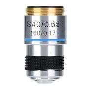 DM-WJ003 Lente de Objetivo Microscopio 40X 185 Objetivos de Microscopio Biológico Lente Acromática Objetivo de Campo Plano 160/0.17
