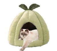 DMAIS Cama cueva para gatos, cama antideslizante para mascotas, bonita cueva para gatos, escondite cálido para gatos, casa de invierno para mascotas pequeñas, casa cálida de erizo con almohadilla