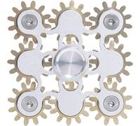 DMaos Fidget Spinner, Figity-Spielzeug, 9-Gang-Gestänge, glattes Metall, Messing, Edelstahl mit stabilem Lager, langlebige Mechanik, beweglich, Figit-Spielzeug für Erwachsene und Kinder