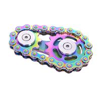 DMaos Fidget Spinner, Linkage Bike Chain Spinner Design 2 Gänge Figity Spin Fingerspiele, Metall Edelstahl Langlebige Mechanik mit glatten Lagern, Figit Spielzeug für Erwachsene Kinder - Voll Bunt