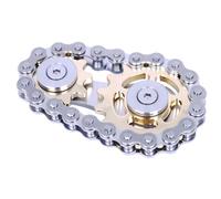 DMaos Fidget Spinner, Linkage Bike Chain Spinner Design 2 Gänge Figity Spin Fingerspiele, Metall Edelstahl Langlebige Mechanik mit glatten Lagern, Figit Spielzeug für Erwachsene Kinder - Gold