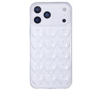 DMaos Funda para iPhone 17 Pro Max para mujer, funda de gel kawaii con burbujas en 3D, bonita y femenina para iPhone 17 Pro Max de 6.9 pulgadas, transparente