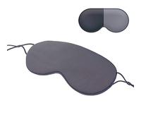 DMaos Sleep Aid - Almohada para dormir con ojos supersuave, ligera, seda de leche y tela cálida, correa ajustable para colgar en las orejas, color negro y gris