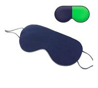 DMaos Sleep Aid - Almohada para dormir con ojos supersuave, ligera, seda de leche y tela cálida, correa ajustable para colgar en las orejas, color verde marino
