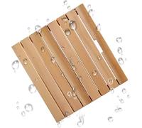 DMBBSAPBSH Alfombra de Baño de Madera, Almohadillas for pies de absorción de Agua for Cuarto de Ducha, Pedales de Alfombra de Piso de Madera for baño(65x45cm)