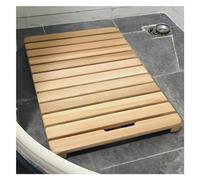DMBBSAPBSH Alfombrilla de baño de bambú, alfombrilla de baño de madera, alfombrilla de pie de baño, tabla de drenaje calada, pedal de suelo para maceta de puerta, (50 x 90 cm)