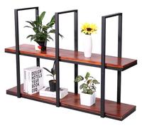 DMBBSAPBSH Estante de Techo, Estantería de Techo, Estante Colgante Sencillo de Hierro Forjado y Madera Maciza, Ideal for Colgar macetas.(A,100 * 30 * 80cm)