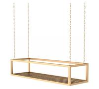 DMBBSAPBSH Estante de Techo, Estantería de Techo, Estantería Colgante de Techo for Plantas, Soporte for macetas, con Cadena. Artículo de Almacenamiento for Cocina.(100x25x15cm)