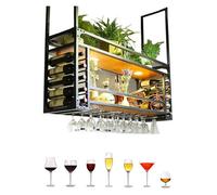 DMBBSAPBSH Estante de Techo, Estantería de Techo, Soporte Colgante Ajustable de Metal for Copas, Multifuncional, de Hierro, con diseño Sencillo invertido for el Bar de casa.(100 * 30 * 95cm)