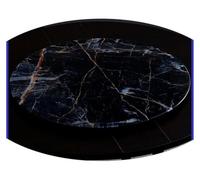 DMBBSAPBSH Plato Giratorio Redondo, Bandeja Redonda Giratoria Tablero de Vidrio Apto for Mesa de Comedor, Mesa de Centro y Mesa Auxiliar.(Black,36in/90cm)