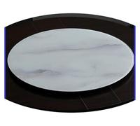 DMBBSAPBSH Plato Giratorio Redondo, Bandeja Redonda Giratoria Tablero de Vidrio Apto for Mesa de Comedor, Mesa de Centro y Mesa Auxiliar.(White,40in/100cm)
