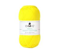 DMC - 100% Baby Cotton - Hilo para tricot - 100% algodón | Especialmente diseñado para bebés y confección de canastillas | Suave y cómodo | Ovillo de 50g - 106m | 27 colores disponibles
