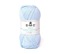 DMC - 100% Baby Cotton - Hilo para tricot - 100% algodón | Especialmente diseñado para bebés y confección de canastillas | Suave y cómodo | Ovillo de 50g - 106m | 27 colores disponibles