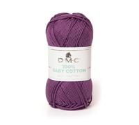 DMC - 100% Baby Cotton - Hilo para tricot - 100% algodón | Especialmente diseñado para bebés y confección de canastillas | Suave y cómodo | Ovillo de 50g - 106m | 27 colores disponibles