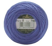 DMC 116 8-798 Bolas de Hilo de algodón Perlado, Azul Oscuro Delft, Talla 8