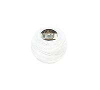 DMC 116 8-B5200 - Bolas de hilo de algodón perlado, color blanco nieve, talla 8