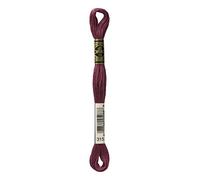 DMC 117-315 Mouline Hilo de algodón Trenzado de Seis hebras, Malva Envejecida Oscura, 8.7 Yardas