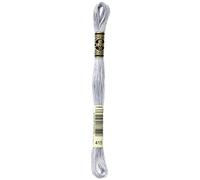 DMC 117-415 Seis hilos bordados de algodón trenzados, gris perla, 8.7 yardas
