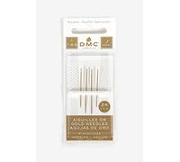 Agujas de mano doradas para bordar, tamaño 7/9, 4 unidades