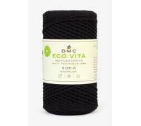 DMC Hilo de macramé Eco Vita 4 – algodón reciclado – Negro 250 g (200 m)