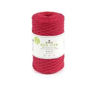 DMC Eco Vita 4 - Hilo de macramé para tejer ganchillo rojo, 250 g