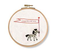 DMC Fiesta de Mascotas-Felicitaciones. Kit de Cebra Pets Party, Tela Algodón, Varios