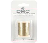 DMC Hilo de Bordar metálico 282Z, 43.7 Yardas, Oro Claro