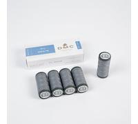 DMC - Hilo de coser de mezclilla | Lote de 5 bobinas de hilo de coser de mezclilla | Carretes de 100 metros | Hilo resistente para jeans y tejidos gruesos | Color (Gris)