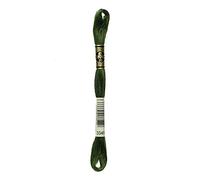 DMC 117-3345 - Hilo de algodón Trenzado de 6 Hilos para Bordar, Color Verde Oscuro