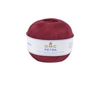 DMC Hilo Petra, 100% algodón, Rojo Oscuro, tamaño 8