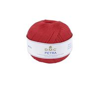 DMC Hilo Petra, 100% algodón, Rojo, Talla 5