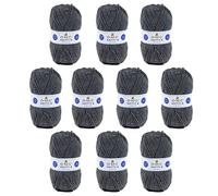 DMC - Lote de 10 ovillos - Hilo de tejer Knitty 4 - Explicaciones incluidas | Agradable de tejer | Ovillos de 50 g - 140 m | 10 colores disponibles
