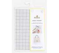DMC - Magic Paper A4 Cuadrícula pequeña - 1 hoja blanca A4, soluble y autoadhesiva - Bordado tradicional y punto de cruz