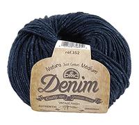 DMC - Natura Denim - Ideal para prendas de vestir y complementos de moda - Ganchillo n° 4 / Agujas n° 4 y n° 5 | 50 g - 75 m - 8 colores