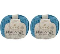 DMC Natura hilo, 100% algodón, color 71, XL, color azul (Paquete de 2)
