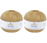 DMC Ovillo de Lana Petra, 100% algodón, Color Verde, tamaño 5 (Paquete de 2)