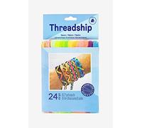 DMC - Pack 24 madejas multi - hebras - colores neón (8mts por madeja) - Hilo de bordar y coser | Kit de bordado punto de cruz, tricot, pulseras de la amistad, manualidades Craft