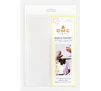DMC Papel Magic Vierge 5A – soluble y autoadhesivo A5 para bordado, Pack 2 hojas blancas