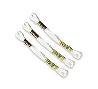 DMC - Pack de 3 madejas Mouliné Spécial 117MC BLANCO BRILLANTE B5200 - Hilo de bordar 100% algodón - Se adapta a todas las técnicas y soportes de bordado, ideal para el punto de cruz
