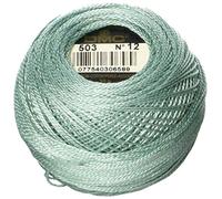 DMC Pearl - Bola de algodón (tamaño 12, 141 yardas), color azul y verde
