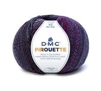 DMC - Piroutte, efecto multicolor - Cálido, suave y ligero | Ideal para todo tipo de ropa | 200g, 500m, 10 colores