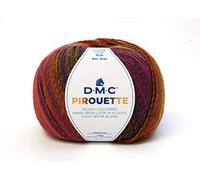 DMC - Piroutte, efecto multicolor - Cálido, suave y ligero | Ideal para todo tipo de ropa | 200g, 500m, 10 colores