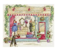DMC Set de punto de cruz "Fancy shop", patrón de conteo, 25x20cm