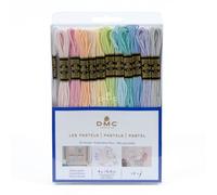 DMC - Surtido de hilos Mouliné colores Pastel, 100% algodón - 12 ovillos de 4 metros | Hilo de bordar, punto de cruz ideal, pulsera brasileña, pasatiempos creativos | idea de regalo